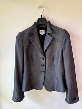 Armani Collezioni CharcoalGray Women's Tailored Blazer